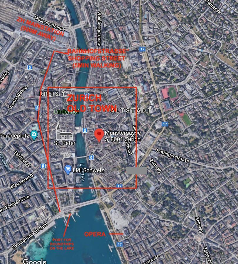 Appartamento Muenstergasse Zurich Old Town Esterno foto